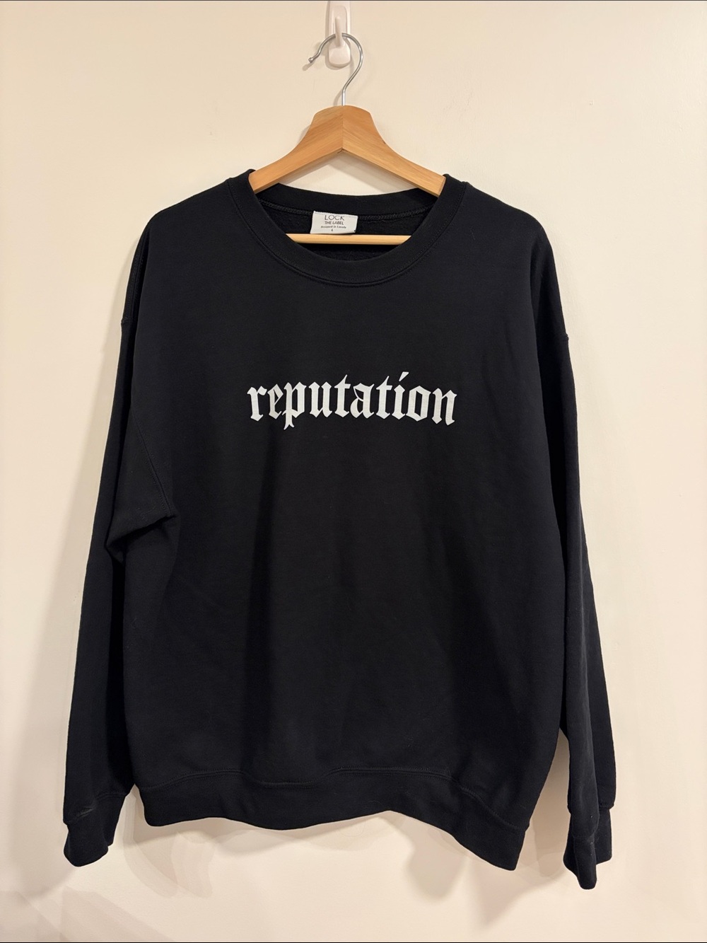 Men's Black 'reputation' Crewneck Sweatshirt